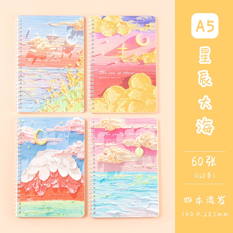Cartoon Cute A5 Coil Student Classroom Loose-Leaf Notebook Notebook Kindergarten Small Gift Notebook - Image 1